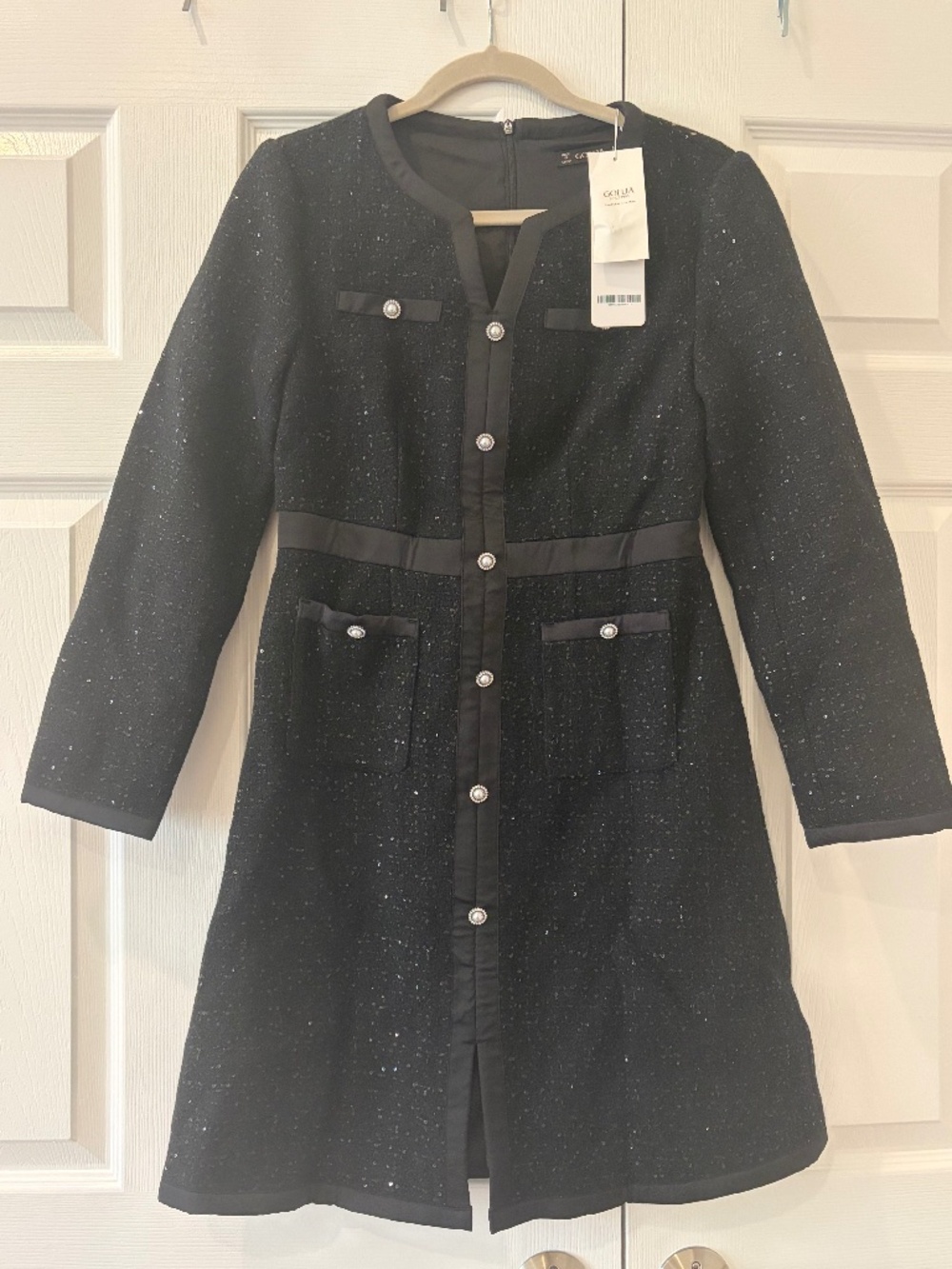 GOELIA Black Tweed Dress – New with Tags – Size US 6